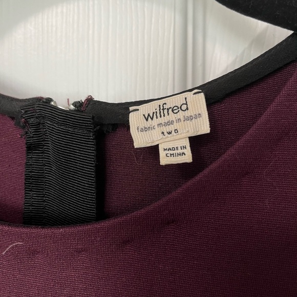 Aritzia Burgundy Long Sleeve Dress - Picture 3 of 4